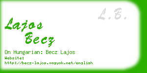 lajos becz business card